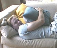 One of the immoral threesomes, this time with a yellow and blue cushion.